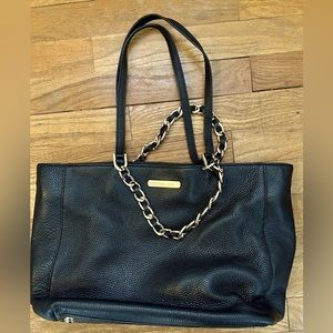 EUC Black Michael Kors purse with gold hardware and duster bag